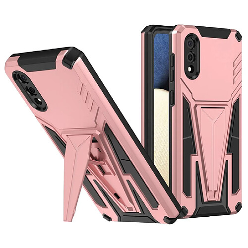 Coque en TPU antichoc avec béquille or rose pour votre Samsung Galaxy A02/M02