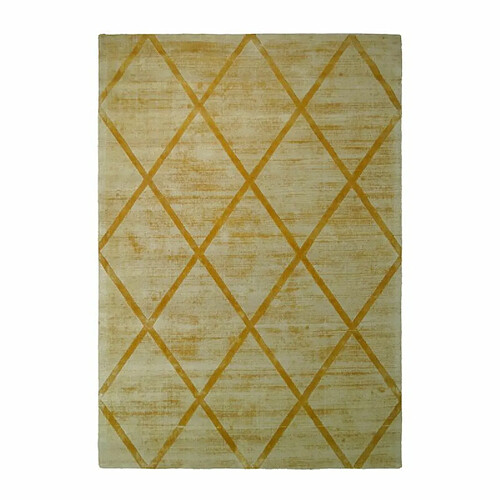 Paris Prix Tapis Géométrique à Poils Courts Luxury II Jaune 200 x 290 cm