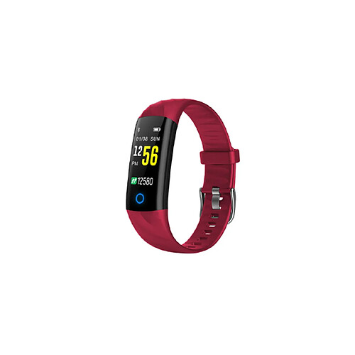 Bluetooth Smart Watch avec moniteur de fréquence cardiaque, Fitness Tracker rouge