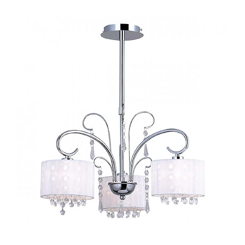 Luminaire Center Suspension en cristal Span Chrome