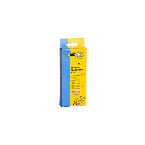 Boîte de 1000 clous en acier inoxydable type 180 L. 25 mm - TA-1066 - Tacwise