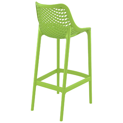 Alterego Tabouret de jardin 'BROZER' vert en matière plastique