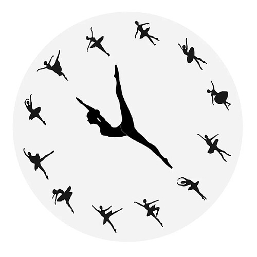 Yoga Danse Horloges Horloge Créative Montre Déco Maison Décalage Temps Ballet