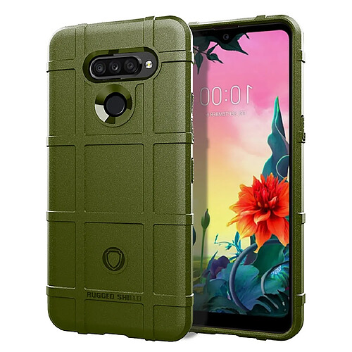 Wewoo Coque Pour LG Q70 TPU Antichoc à Couverture Complète Vert Armée