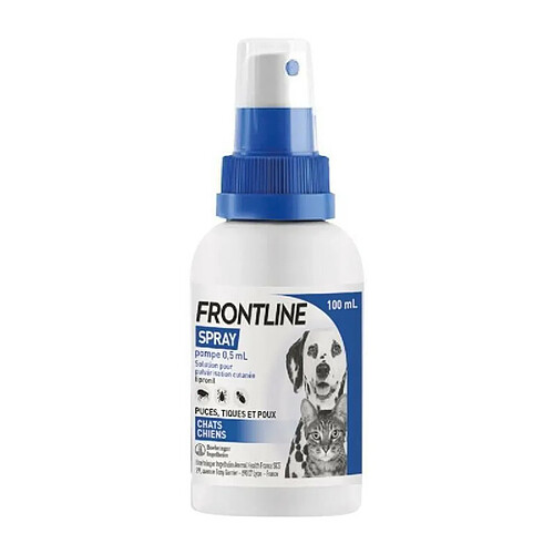 FRONTLINE Spray antiparasitaires - 100 ml - Pour chien et chat