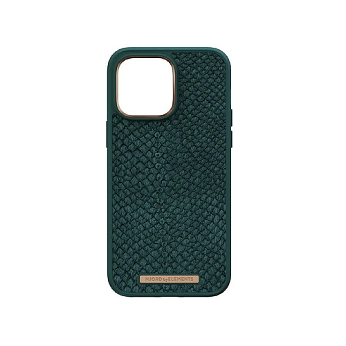 NJORD Coque pour iPhone 14 Pro Max MagSafe en Cuir de Saumon Vert