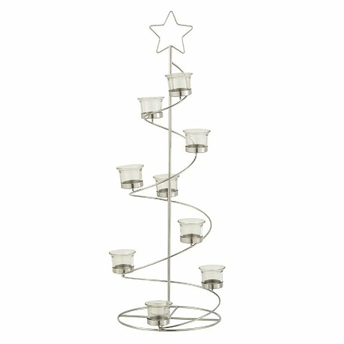 Paris Prix Photophore Design Arbre Spirale 70cm Argent