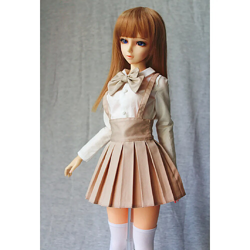 poupée jarretelle robe plissée mini jupe pour 1/3 bjd sd vêtements kaki