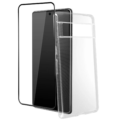 4smarts Protection intégrale Google Pixel 7 Pro Coque Souple Verre Trempé Transparent