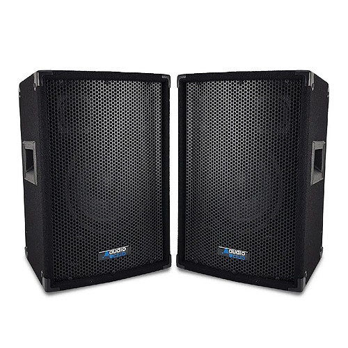 Paire d'enceintes Sono Bass Reflex Trapézoïdal à 3 voies 8"/20cm - 2 x 300W - AUDIO CLUB 08