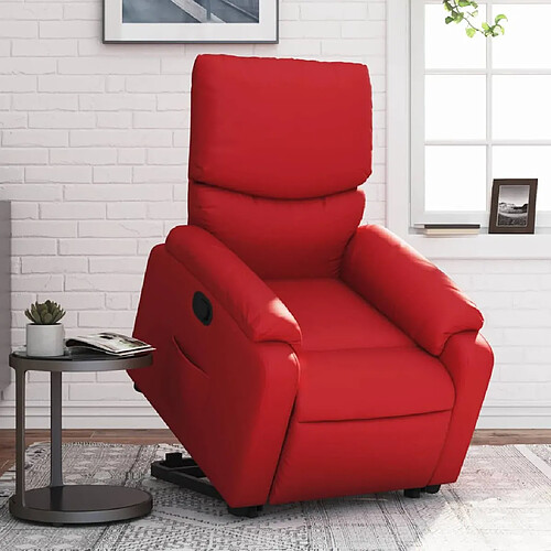 vidaXL Fauteuil inclinable Rouge Similicuir