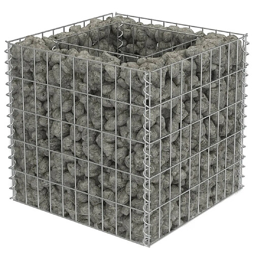 Maison Chic Jardinière,Lit surélevé - Bac à fleurs - pot de fleur à gabion Acier galvanisé 50x50x50 cm -GKD86512