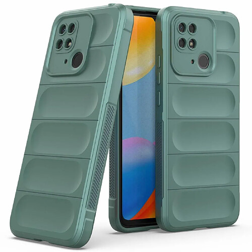 Htdmobiles Coque pour Xiaomi Redmi 10C / Poco C40 - housse etui silicone gel fine + film ecran - VERT