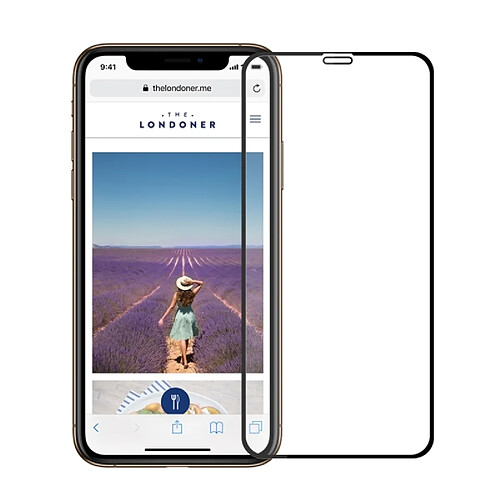 Wewoo Film de verre trempé plein écran anti-déflagrant anti-déflagrant dureté de surface 9H pour iPhone XS Max (Noir)