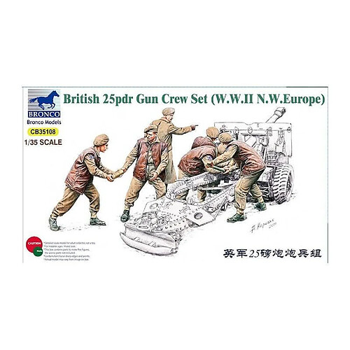 Bronco Models Figurine Mignature British 25pdr Gun Crew Set (europe)