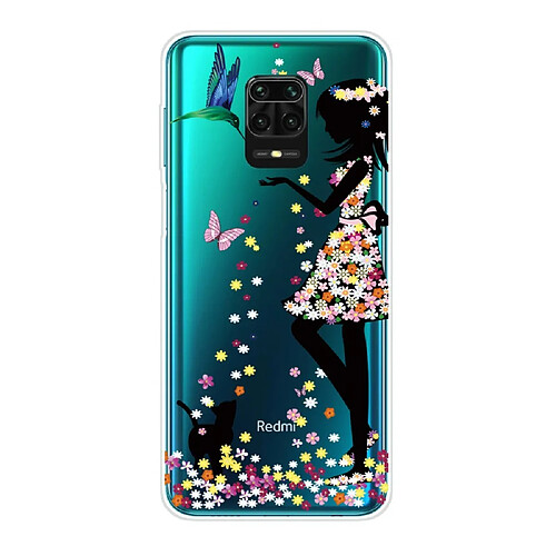 Coque en TPU impression de motif imd clair beauté fleurie pour votre Xiaomi Redmi Note 9 Pro Max/Note 9 Pro/Note 9S