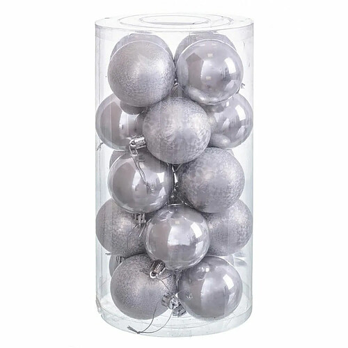 BigBuy Christmas Boules de Noël Cuivre Plastique 6 x 6 x 6 cm (20 Unités)