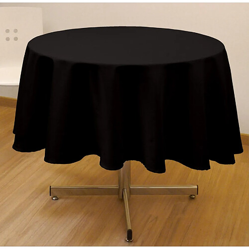 Soleil D'Ocre Nappe ronde unie - Diamètre 180 cm - Noir