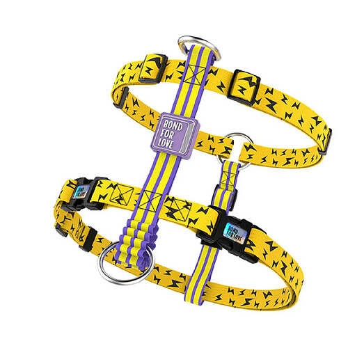 Universal Imprimé chien pet harnais chien poitrine col animal veston réglable pour les petits chiens allemand Shepard | Utilisation (jaune)