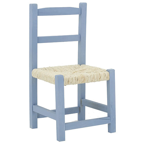 Aubry Gaspard Chaise enfant en bois bleu-gris.