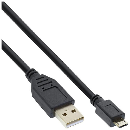 Câble InLine® Micro USB 2.0 USB Type A mâle à Micro-B mâle noir 0.5m