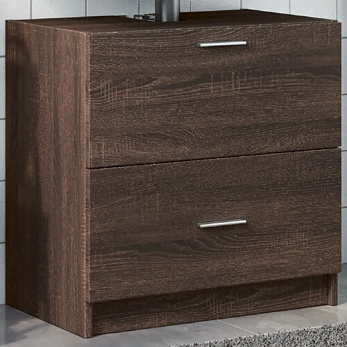 vidaXL Meuble d'évier chêne marron 59x37x59 cm bois d'ingénierie