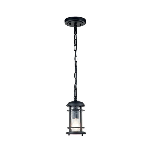 Elstead Lighting Suspension extérieur Feiss Aluminium,acier,verre grainé transparent Noir texturé