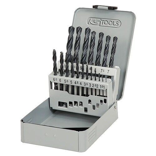 Coffret de forets HSS laminés 19 pièces KS Tools 330.1610