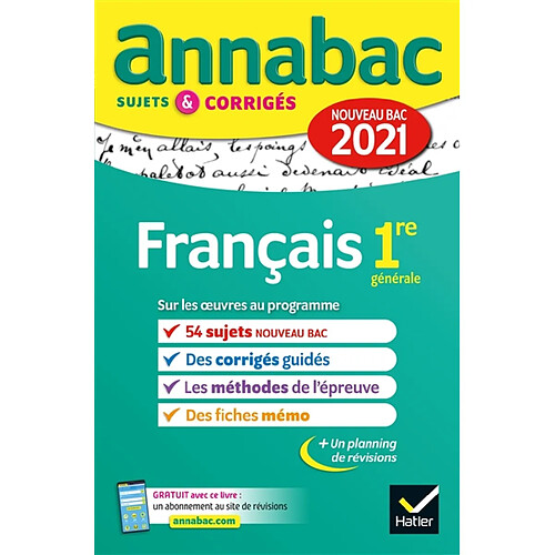 Français 1re générale : nouveau bac 2021 · Occasion