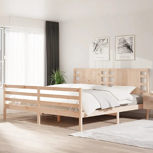 vidaXL Cadre de lit sans matelas 200x200 cm bois massif de pin