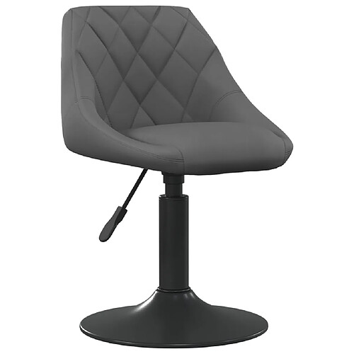 vidaXL Chaise de salle à manger Gris foncé Velours