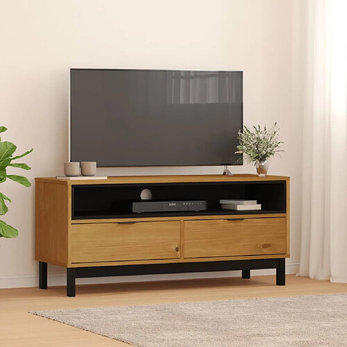 vidaXL Meuble TV FLAM 110x40x50 cm bois massif de pin