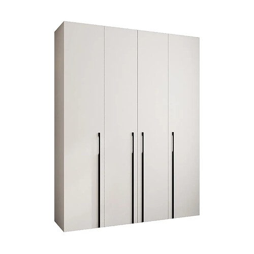 Abiks Meble Armoire à portes battantes Como 3 245,5/190/40 4 portes (blanc/noir)