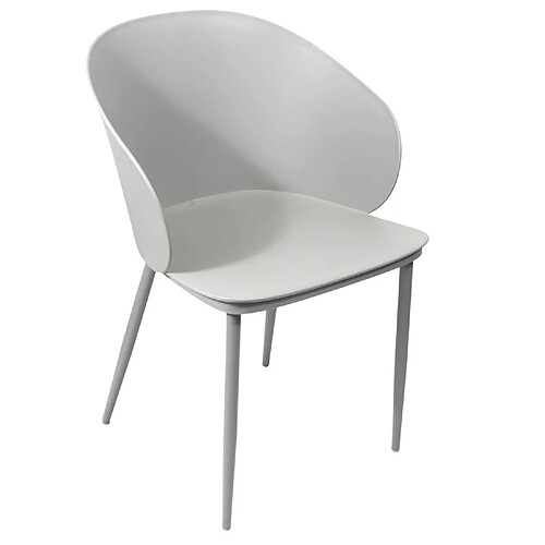 The Home Deco Factory Fauteuil à coque en polypropylène - Gris clair