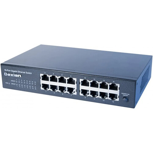 Dexlan switch 16 ports Gigabit rackable 10"" et 19""