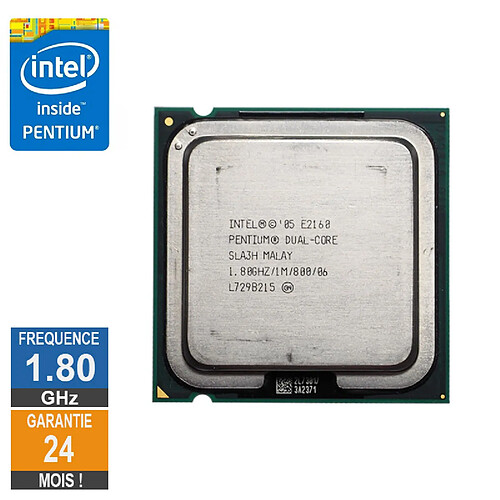 Processeur Intel Pentium D E2160 1.80GHz SLA3H LGA775 1Mo · Reconditionné