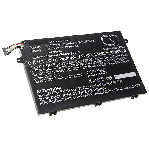 vhbw batterie compatible avec Lenovo ThinkPad E480 (20KNA01ACD), E480 (20KNA01BCD), E480 (20KNA01SCD) laptop (4050mAh, 11,1V, Li-Polymère)