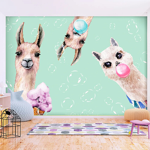 Artgeist Papier peint - Crazy Llamas [250x175]