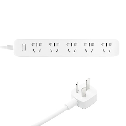 Wewoo Multiprise blanc 5 prises US Power Socket, protecteur de surcharge