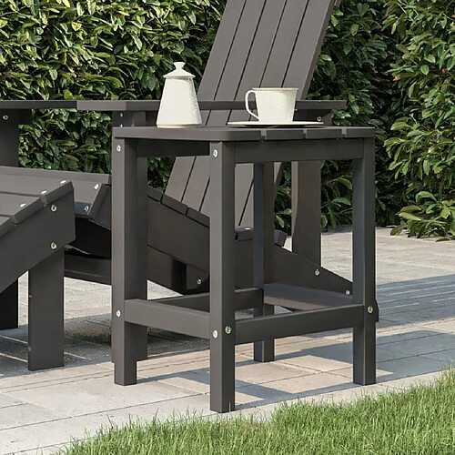 vidaXL Table de jardin Adirondack Anthracite 38x38x46 cm PEHD