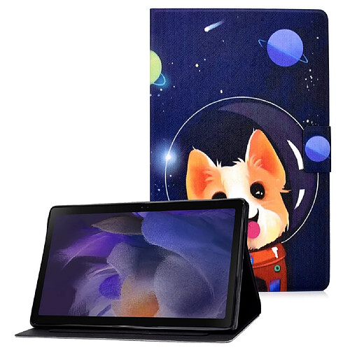 Etui en PU fermeture magnétique avec porte-cartes chiot pour votre Samsung Galaxy Tab A8 (2021) SM-X200/SM-X205