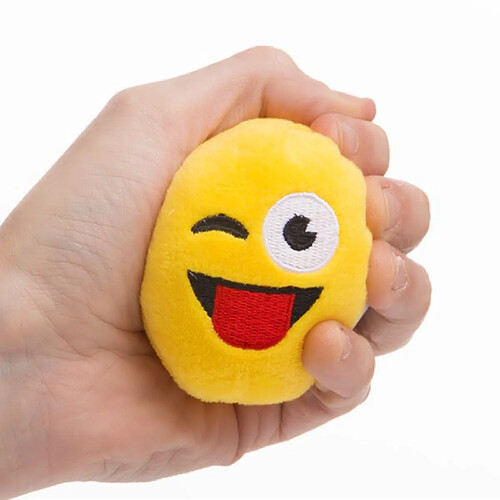 Totalcadeau Petite balle antistress émoticône en peluche - Anti Stress Emoj pas cher