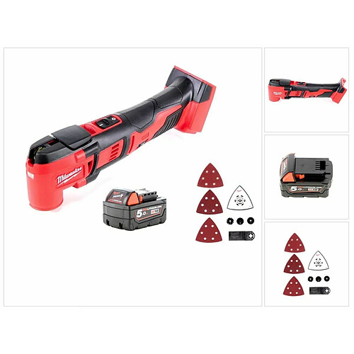 Milwaukee M18 BMT-501 Multi-tool 18V + 1x Batterie 5 Ah - sans chargeur