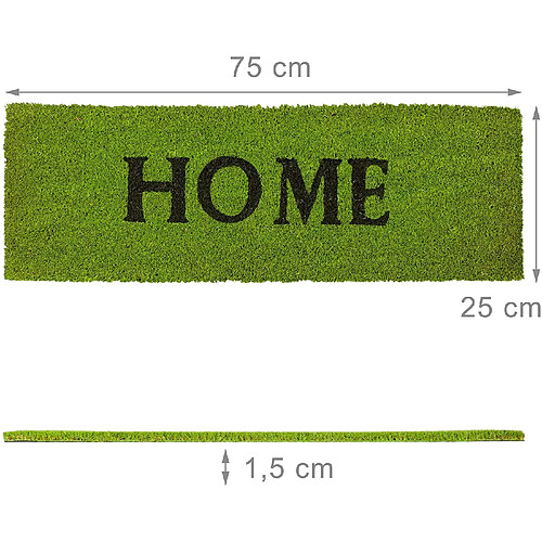 Helloshop26 Paillasson tapis de sol porte d’entrée essuie-pieds fibres de coco home vert 13_0001850_3