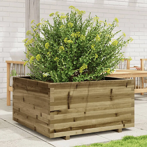 vidaXL Jardinière 90x90x49,5 cm bois de pin imprégné