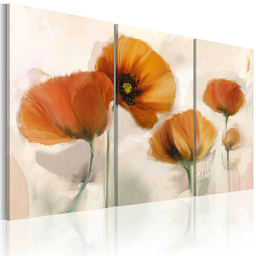 Artgeist Tableau - Coquelicots artistiques - triptyque [90x60]