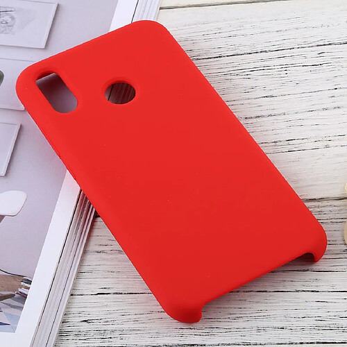 Wewoo Coque Étui de protection en silicone liquide solide Dropproof pour Huawei P20 Lite rouge