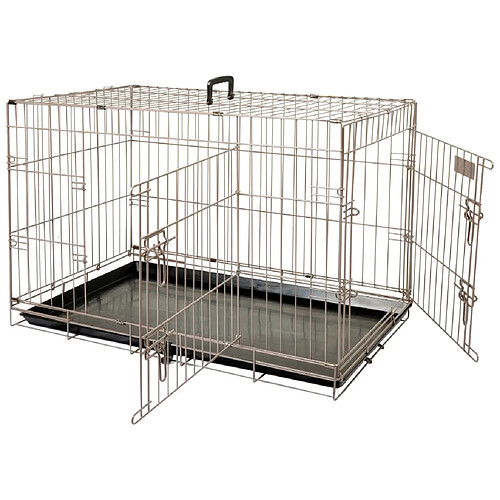 FLAMINGO Cage pour animaux Ebo Marron métallisé 77 x 47 x 55 cm 517581