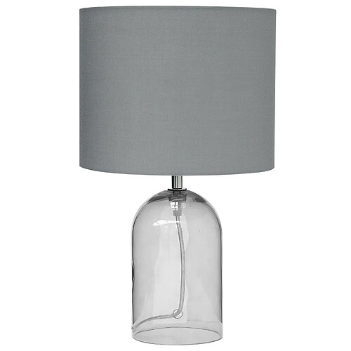 Beliani Lampe à poser en verre transparent/gris DEVOLL