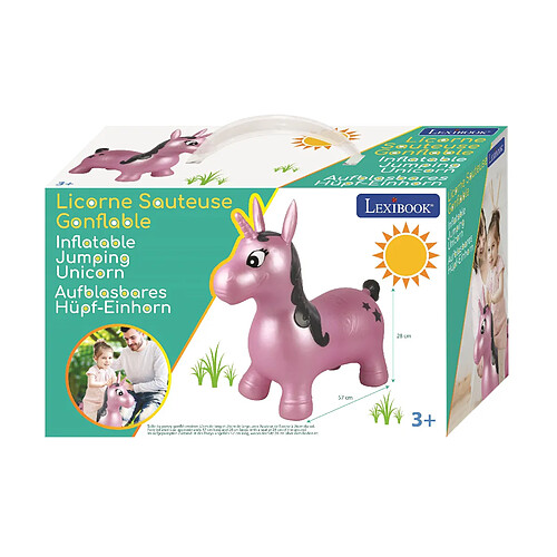 Lexibook Licorne Sauteuse Gonflable Rose